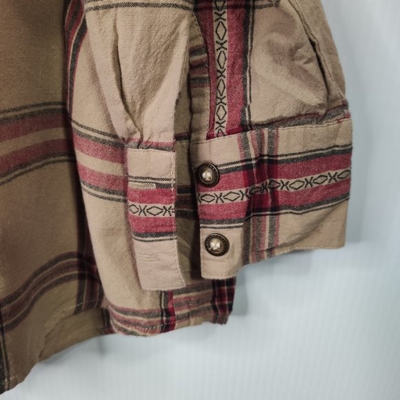 Karen Scott Plaid Button zip Christmas Wreath Western Large - Picture 5 of 7